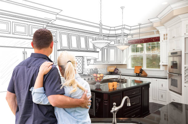 Custom kitchen cabinets installed in a Centreville home